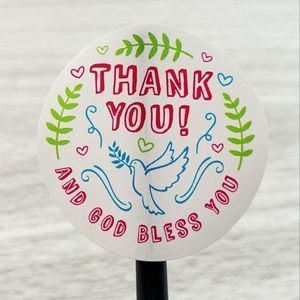 8/$20 50ct Thank You Stickers  Round 1.5" Labels